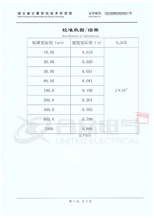 地網(wǎng)接地電阻測試儀證書