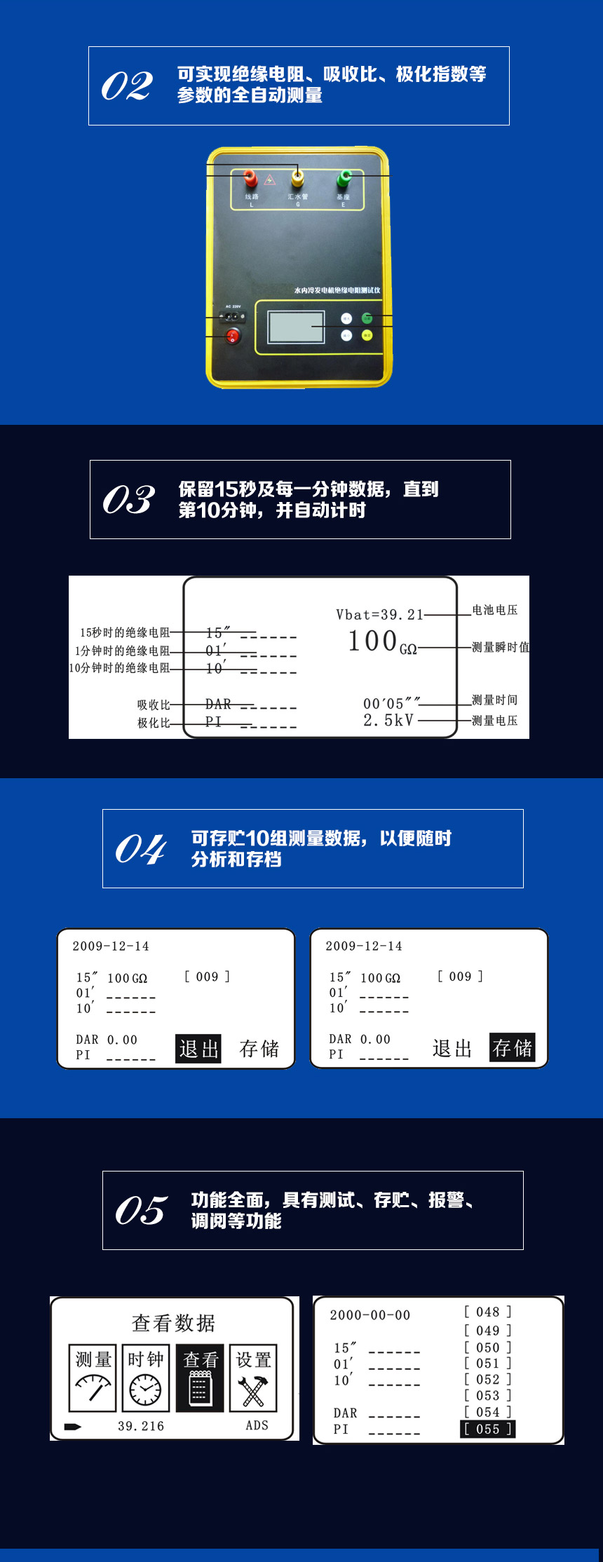 水內(nèi)冷發(fā)電機(jī)絕緣電阻測(cè)試儀